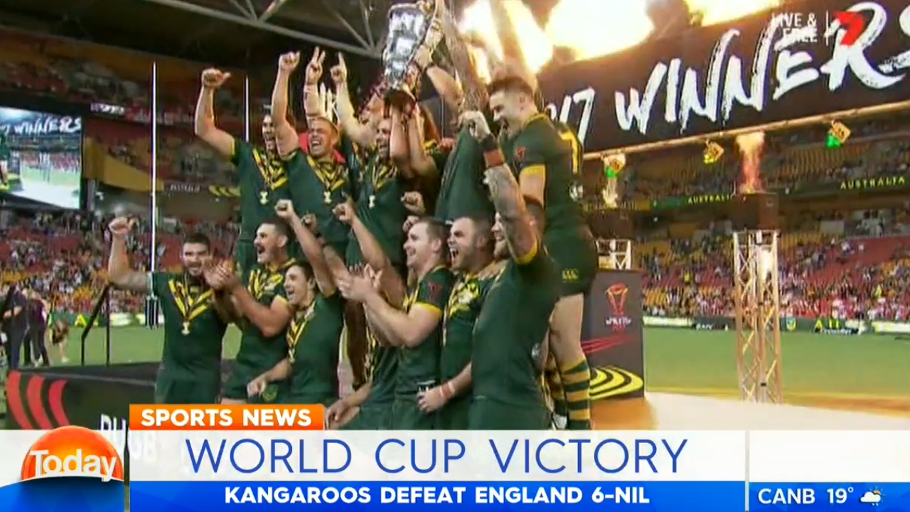 TODAY: Aussies win RLWC