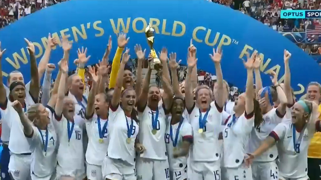 Women's World Cup final 2019  USA beat Netherlands 20, Megan Rapinoe