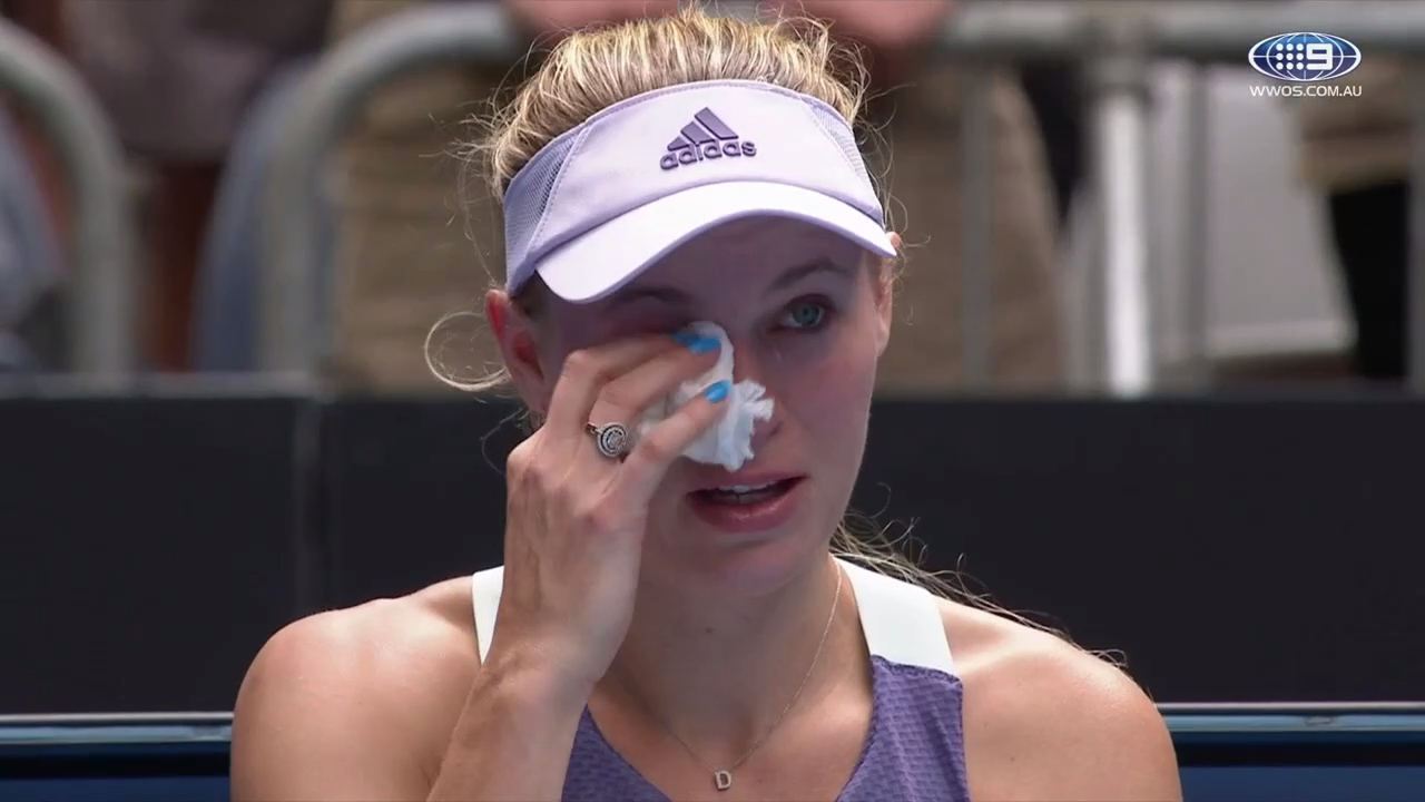 Caroline Wozniacki's teary exit from tennis