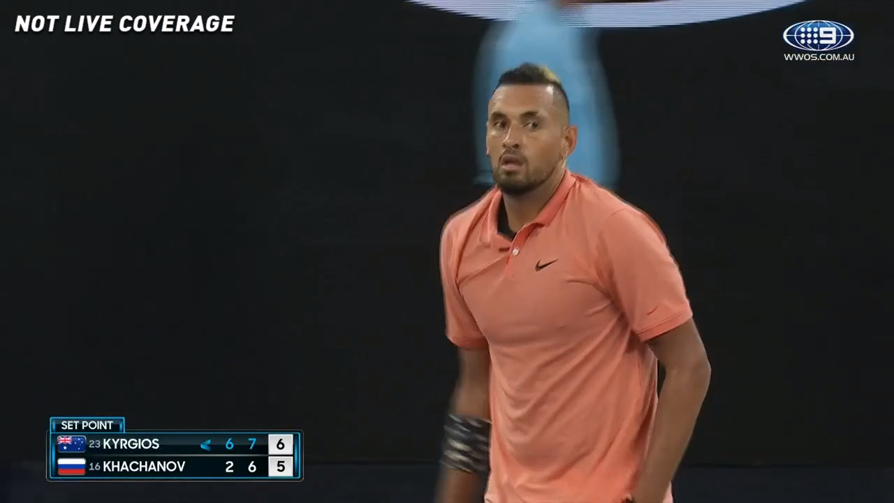 LIVE: 'King Kyrgios' takes two-set lead