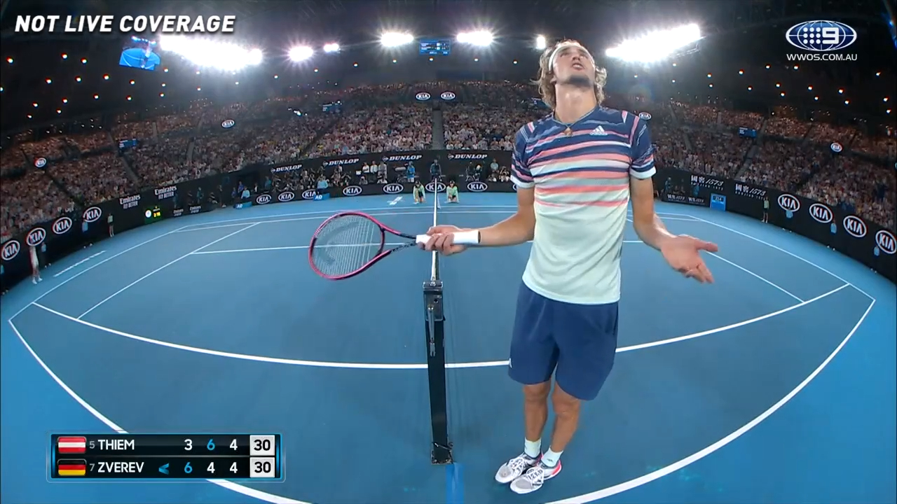 Zverev blows up at chair umpire