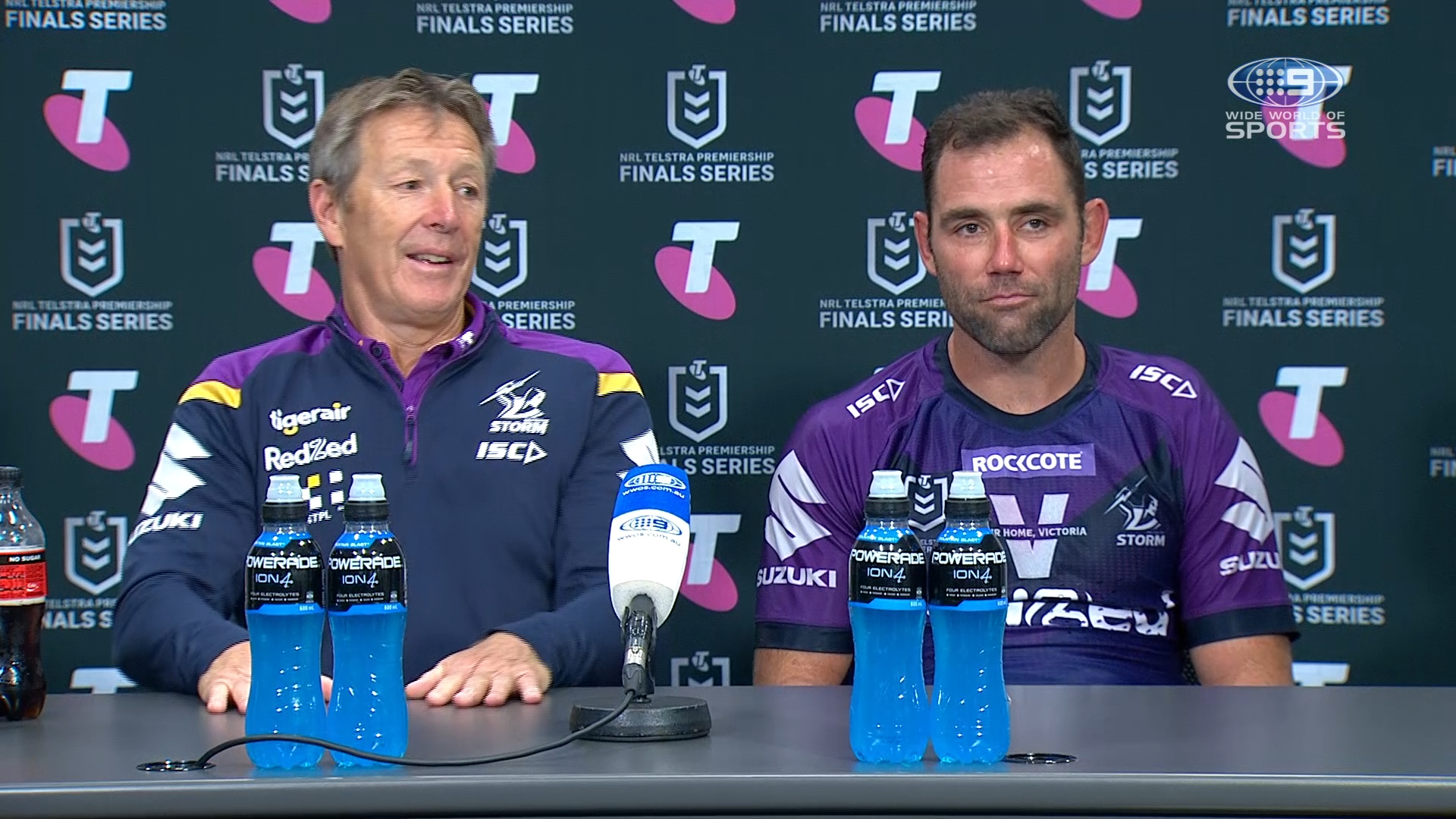 NRL Presser: Storm v Raiders - Preliminary Finals - Craig Bellamy & Cam Smith