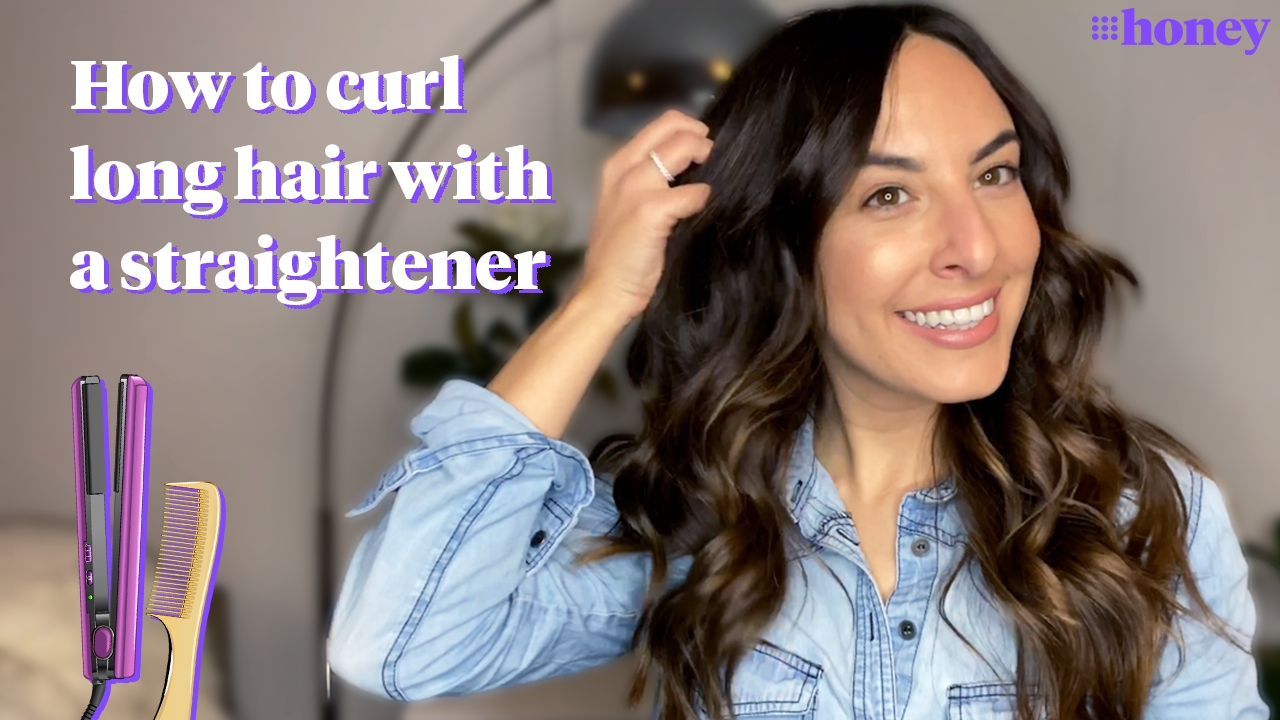 How To Curl Long Hair With A Straightener - 9honey