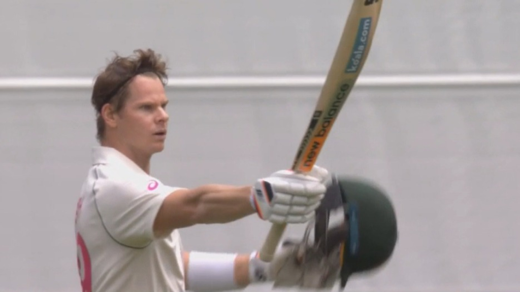 Smith brings up century against India