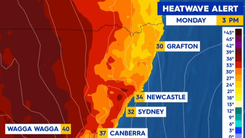 Heatwave conditions across south-eastern states