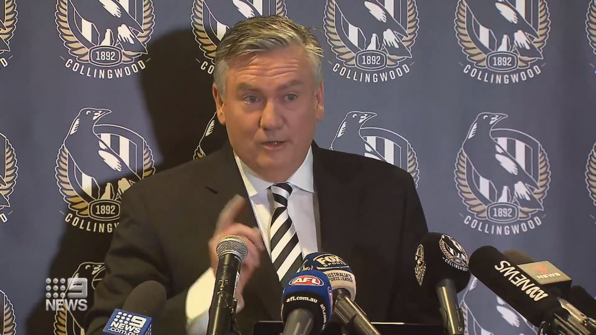 Eddie McGuire announces resignation as Collingwood president