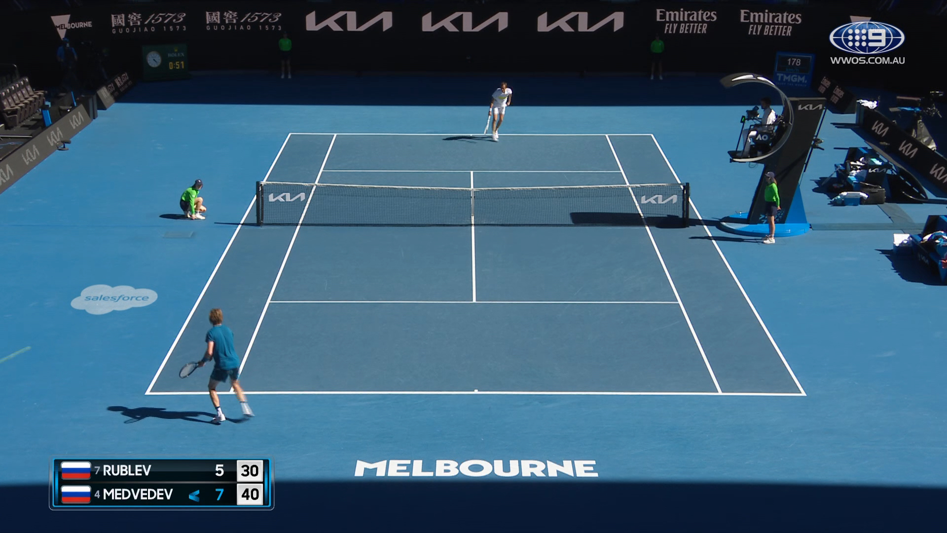 Australian Open: Daniil Medvedev v Andrey Rublev