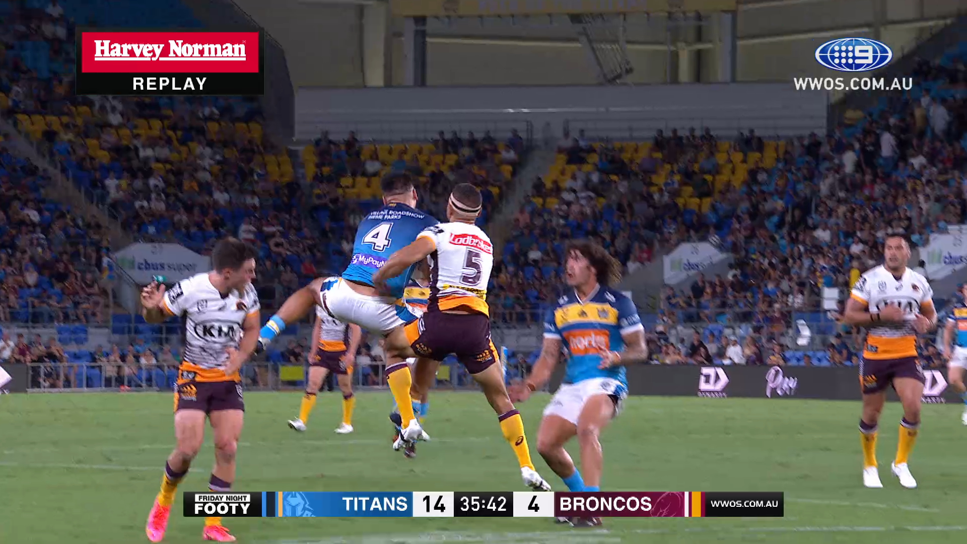 NRL Highlights: Titans scorch Broncos at home