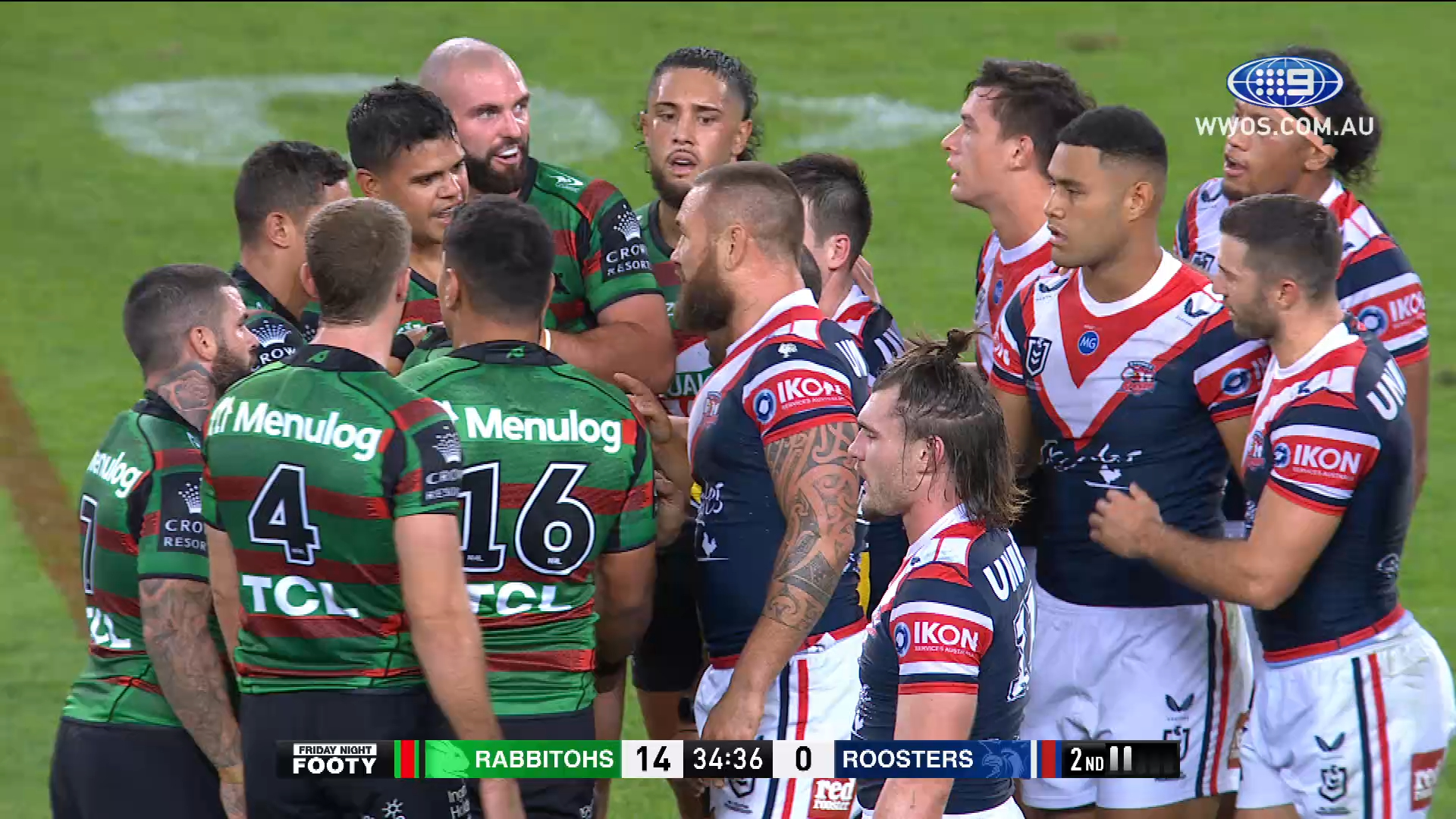 NRL Highlights: The Rabbitohs surge early to beat the Roosters in Friday Night Footy - Round 3