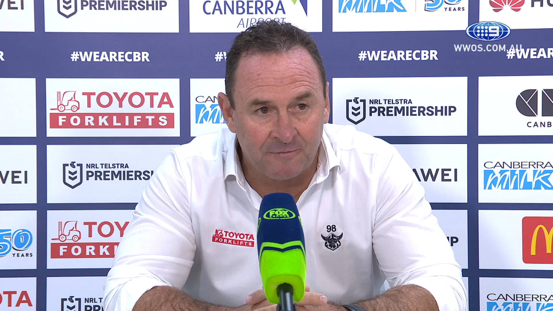 NRL Presser: Ricky Stuart steams after the Warriors beat the Raiders