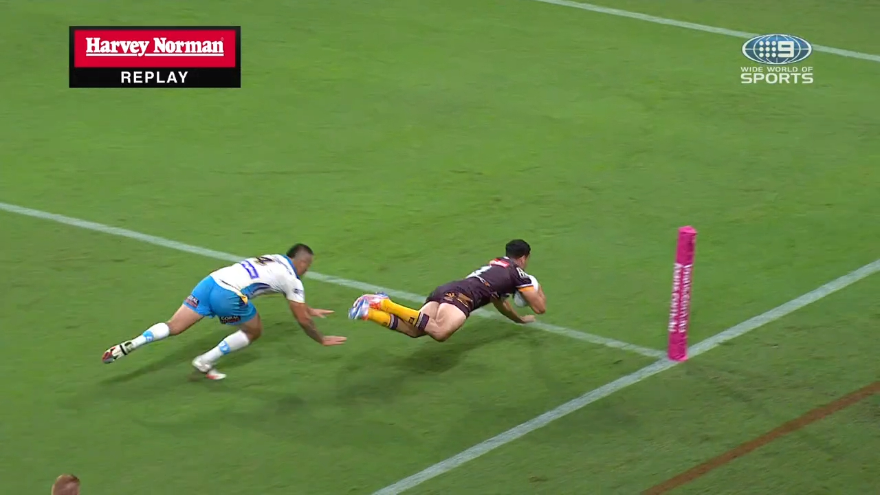 Brisbane go 90 metres in stunning try