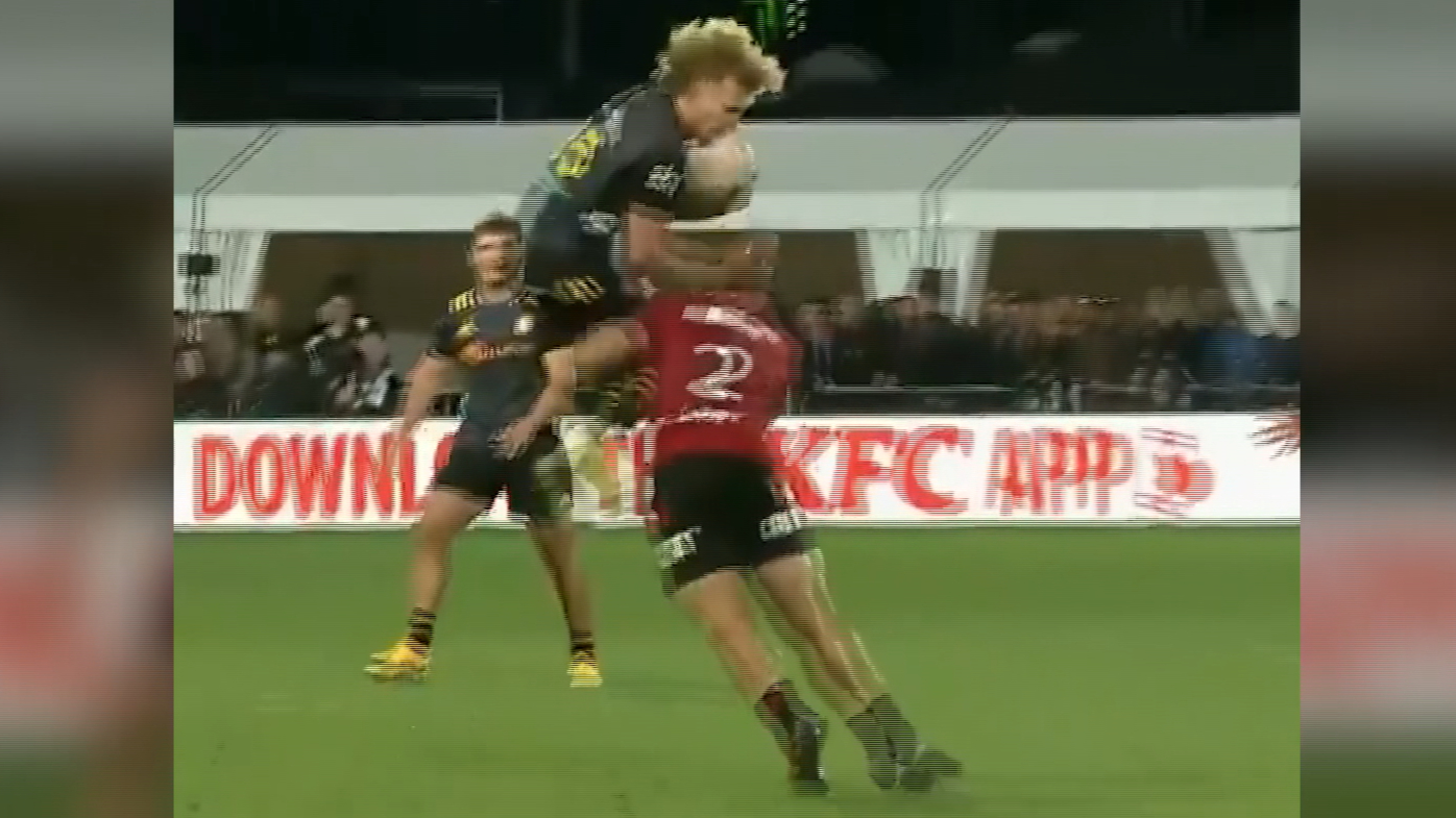 Crusaders star binned for dodgy tackle