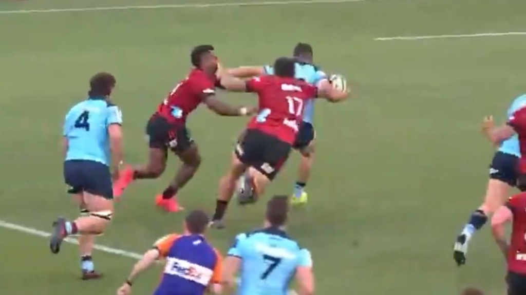 Perese bulldozes Crusaders star