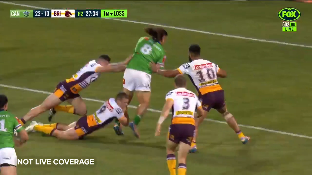 Canberra Raiders v Brisbane Broncos NRL match centre