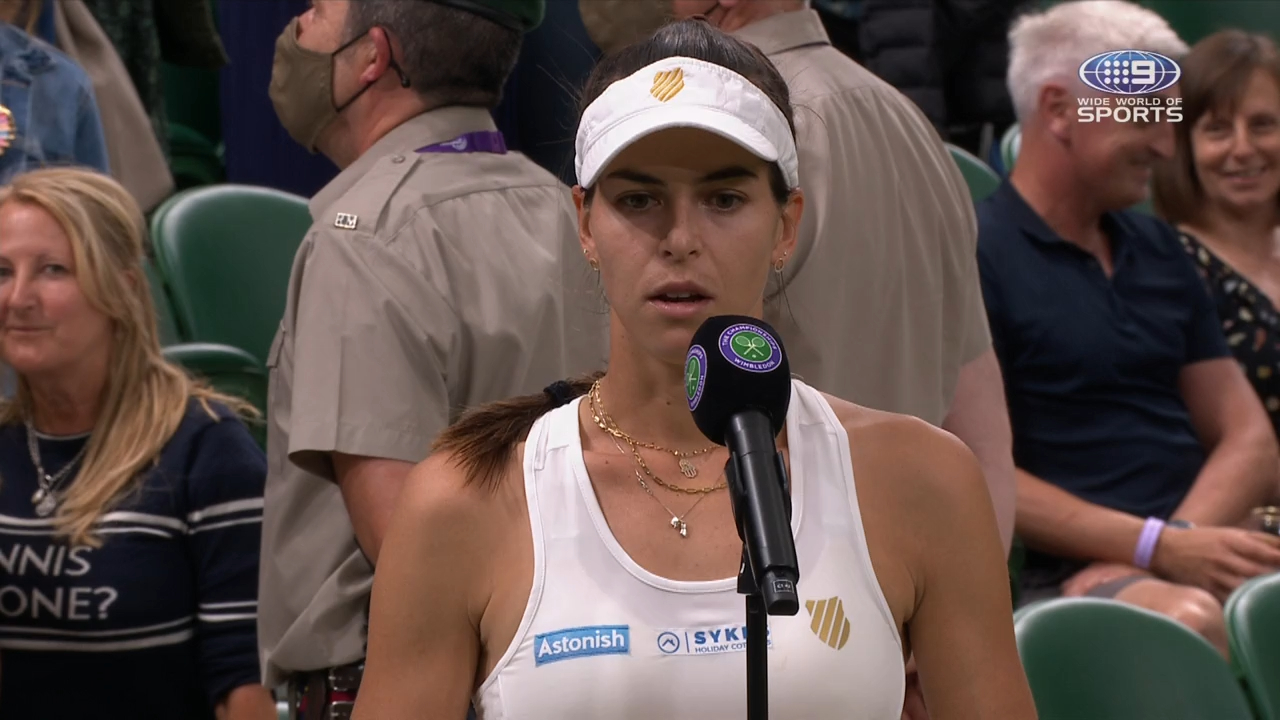 Ajla speaks following walkover win