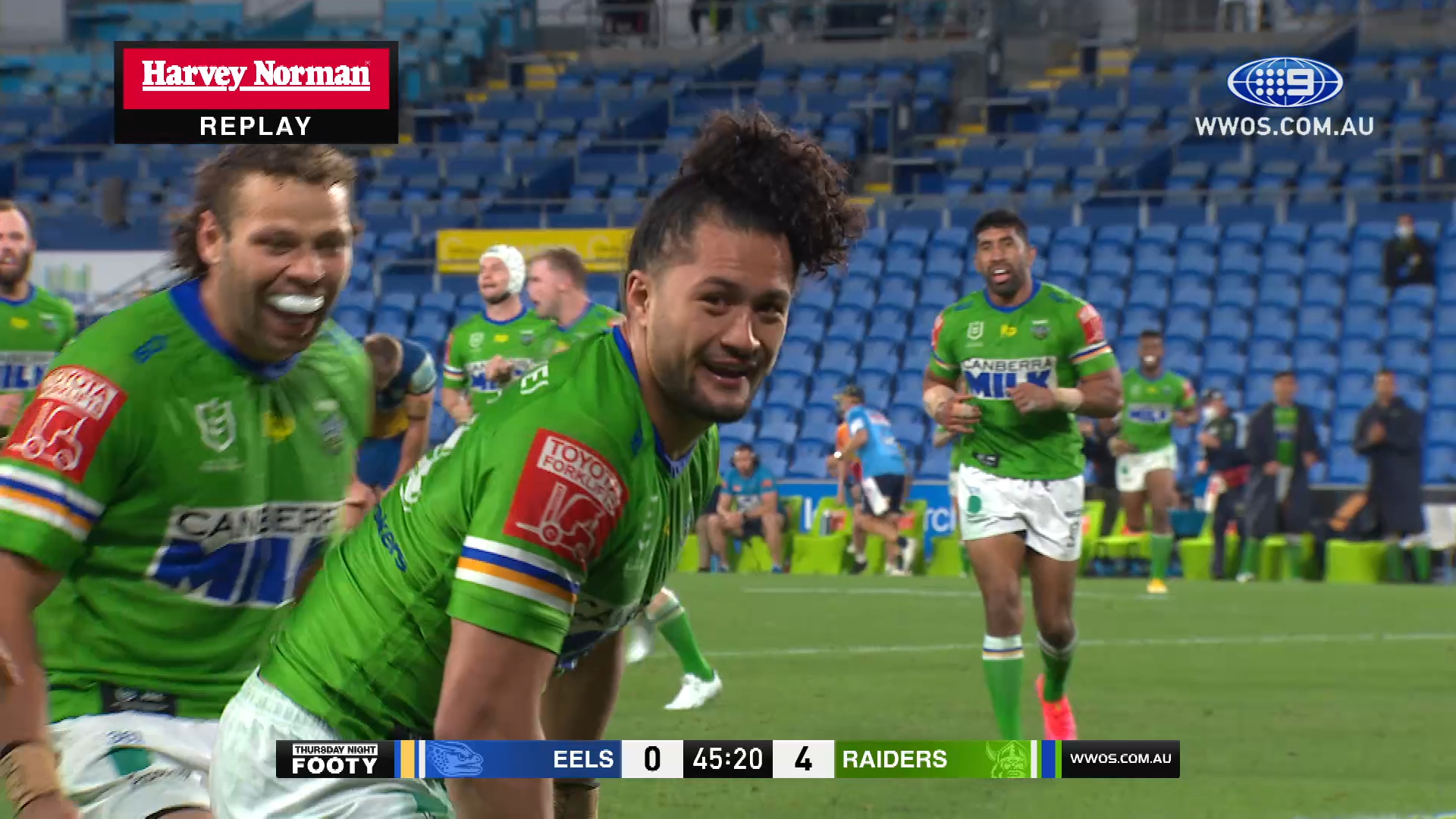 NRL Highlights: The Raiders beat the Eels in a defensive showdown - Round 19