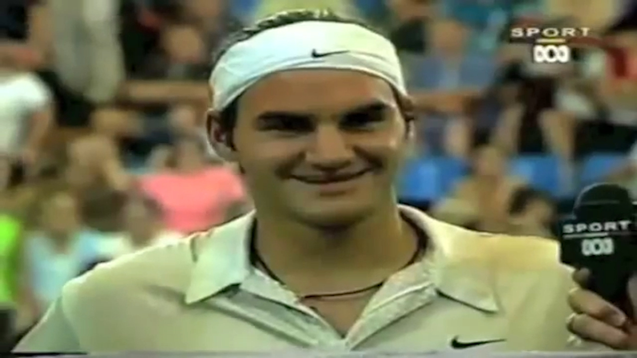 Mirka and Roger Federer's 2002 on-court interview