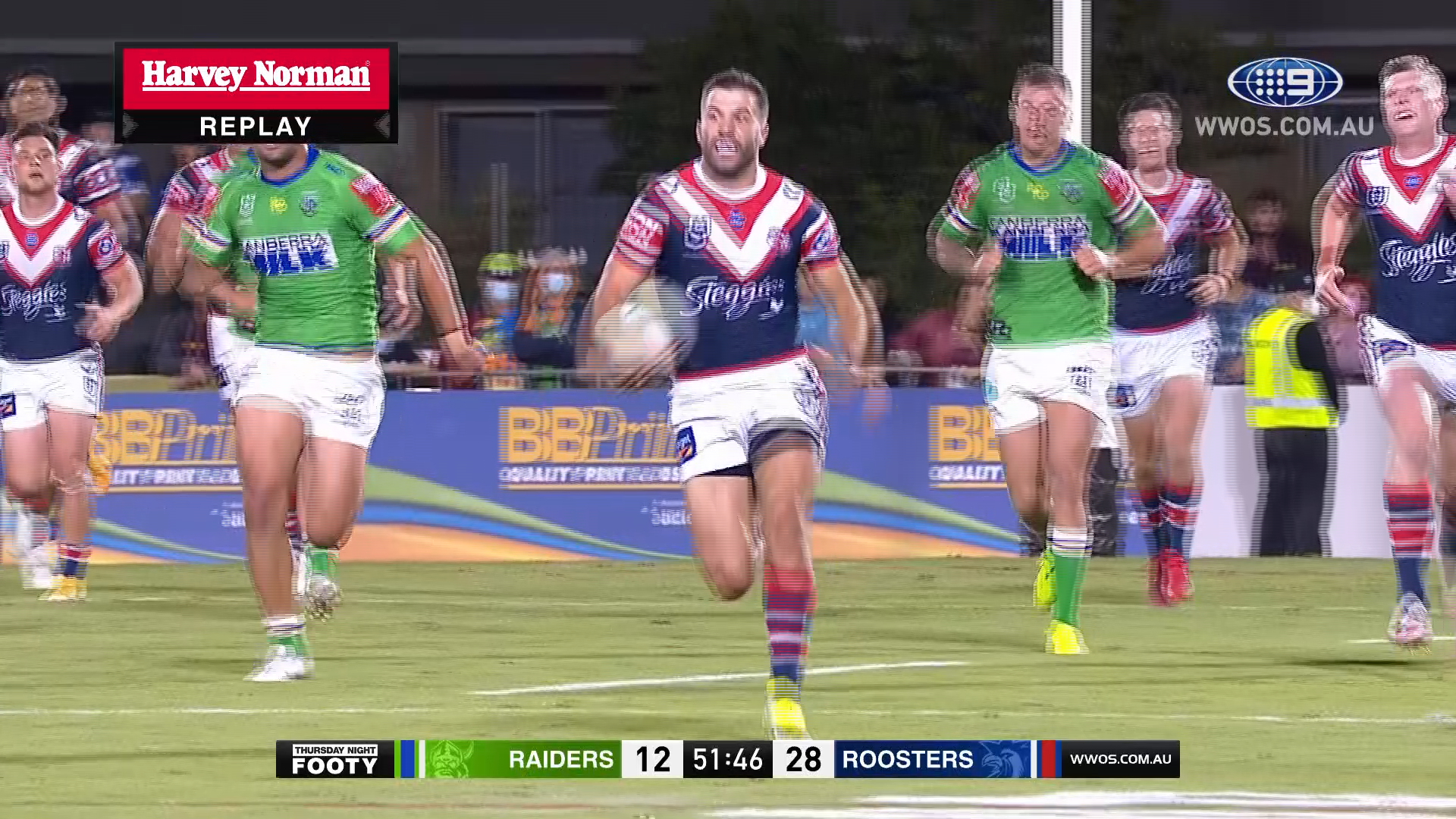 NRL Highlights: The Roosters end the Raiders season - Round 25