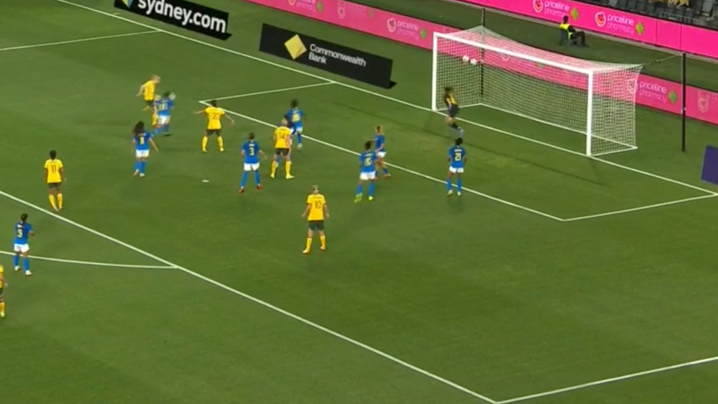 Clare Polkinghorne scores for the Matildas