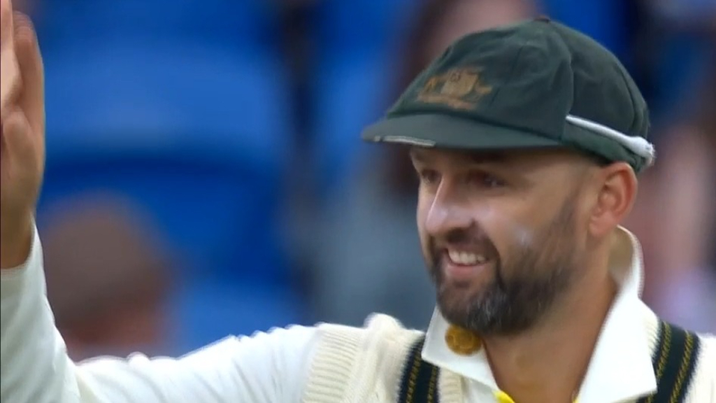 Nathan Lyon takes absolute screamer