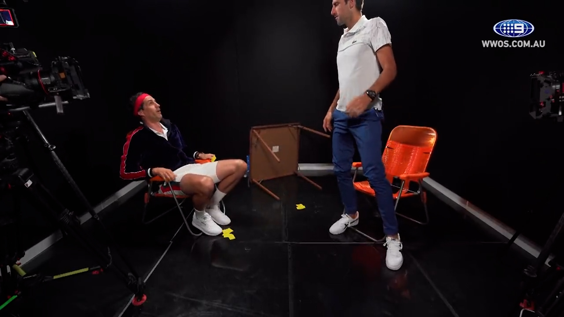 Djokovic 'storms off' from game of Guess Whom?