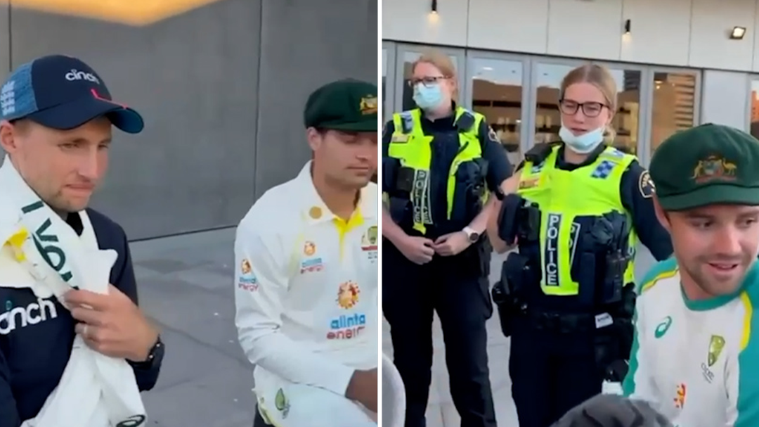 Police break up Ashes celebrations between English and Australian players