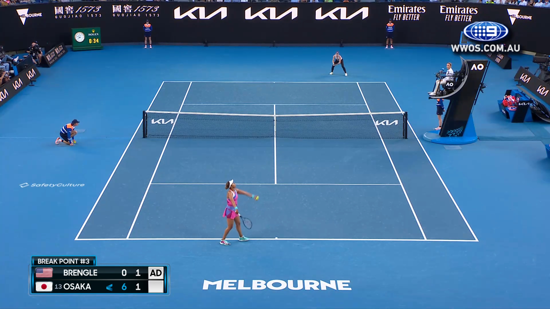 Madison Brengle vs Naomi Osaka: Australian Open 2022 | Tennis Highlights