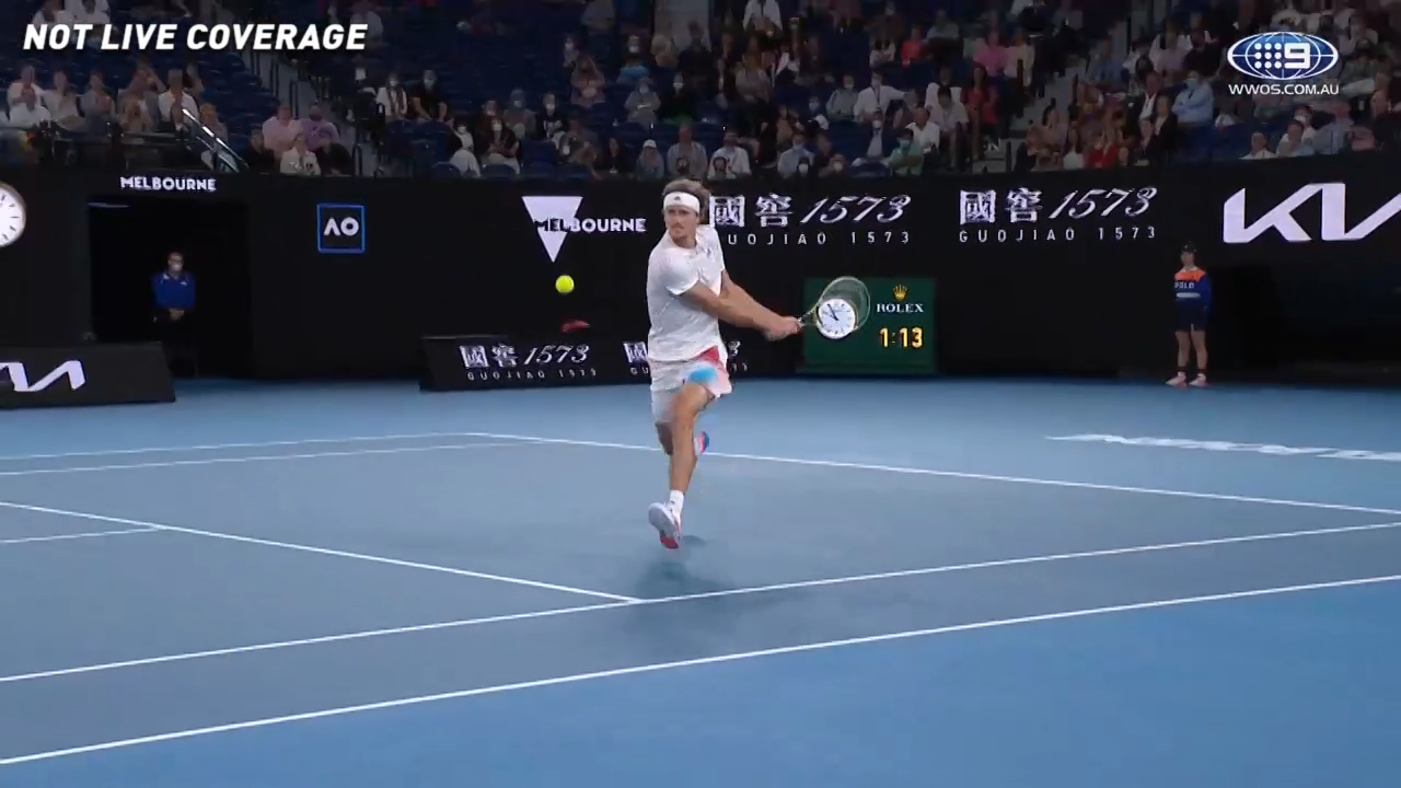 Alexander Zverev comes out on top after this epic rally