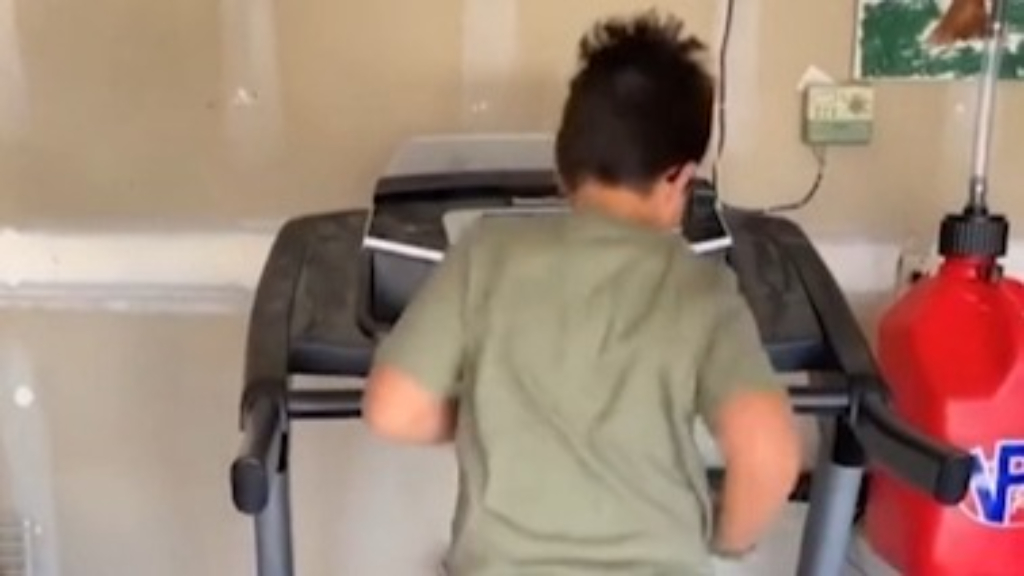 TikTok mum posts video of son running to on treadmill to earn time playing video games
