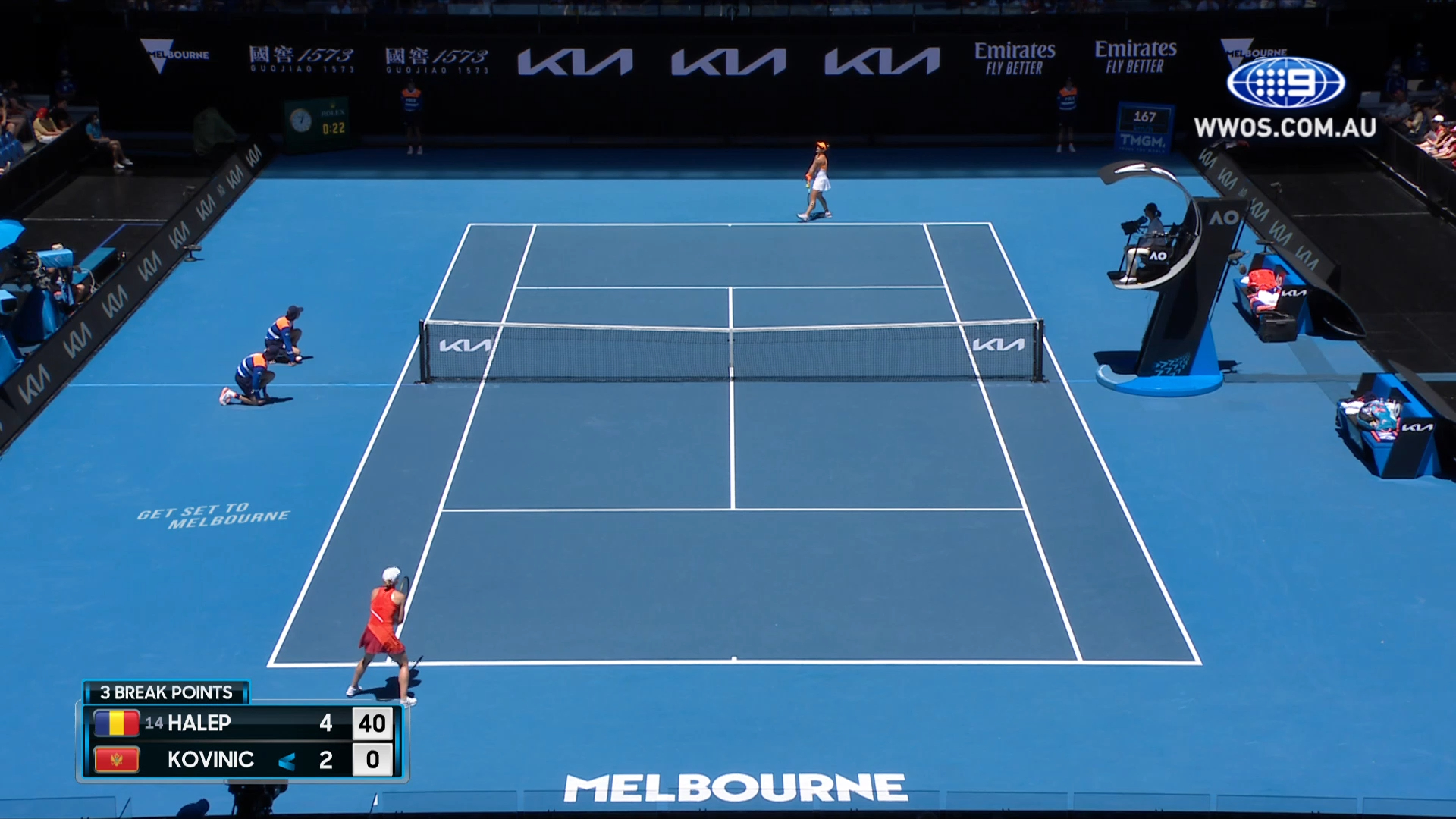 Simona Halep vs Danka Kovinić: Australian Open 2022 | Tennis Highlights