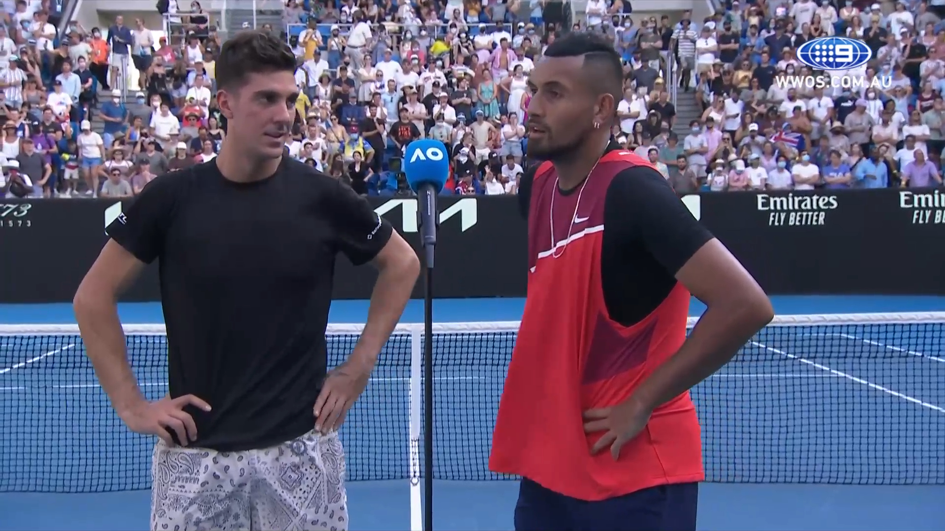 Kyrgios and Kokkinakis deliver hilarious, heartfelt post-match interview