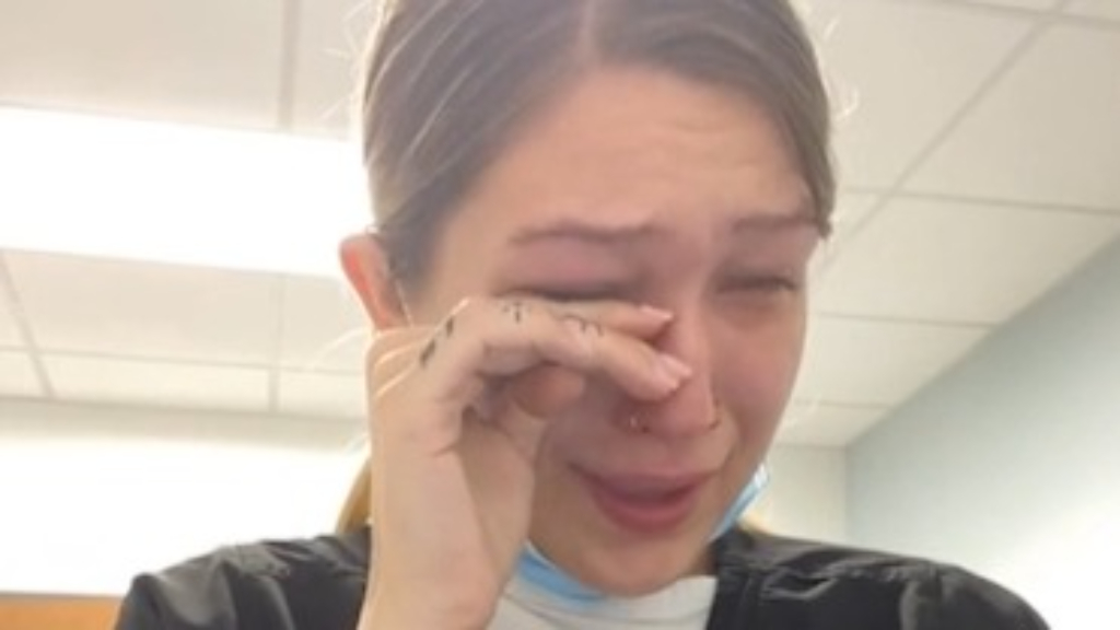 New mum breaks down after being forced to work while baby is in ICU