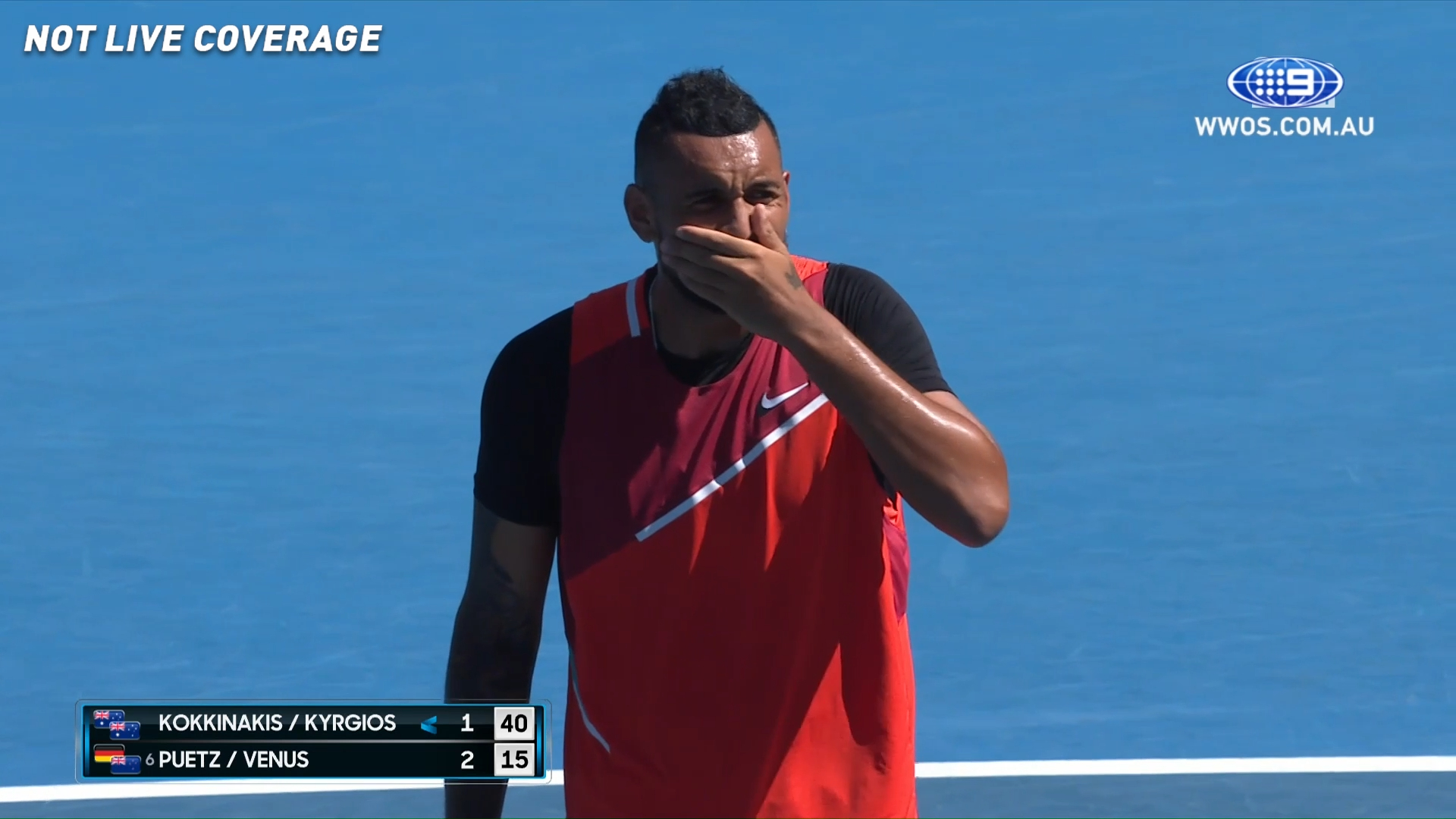 Kyrgios' generous act for crying kid