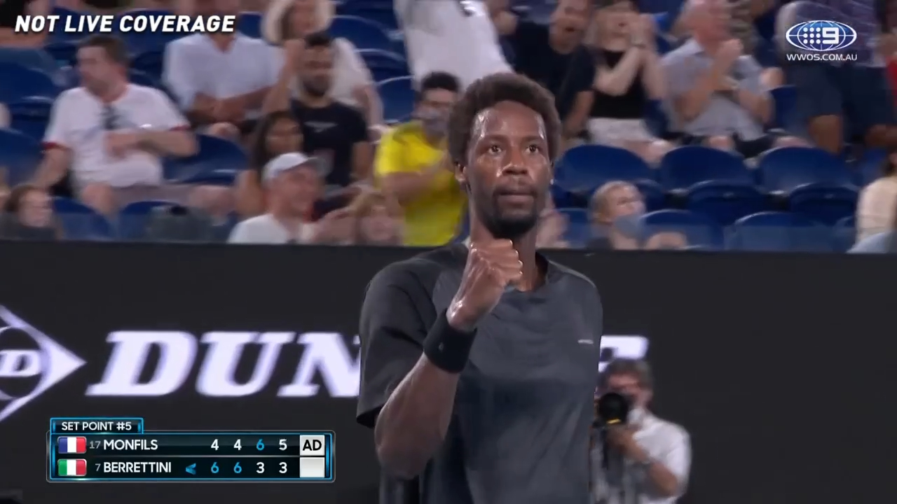 Gael Monfils takes the fourth set and sets up a thrilling finish