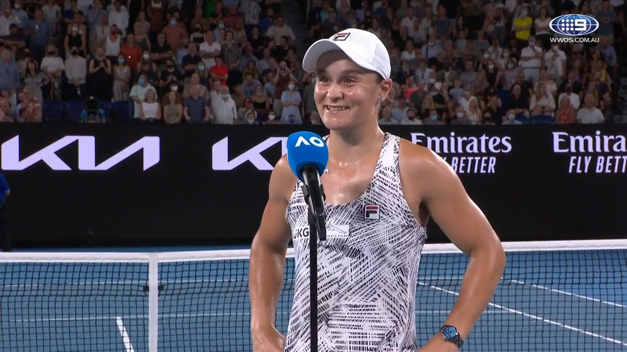 Barty responds to 'unreal' Australian Open history