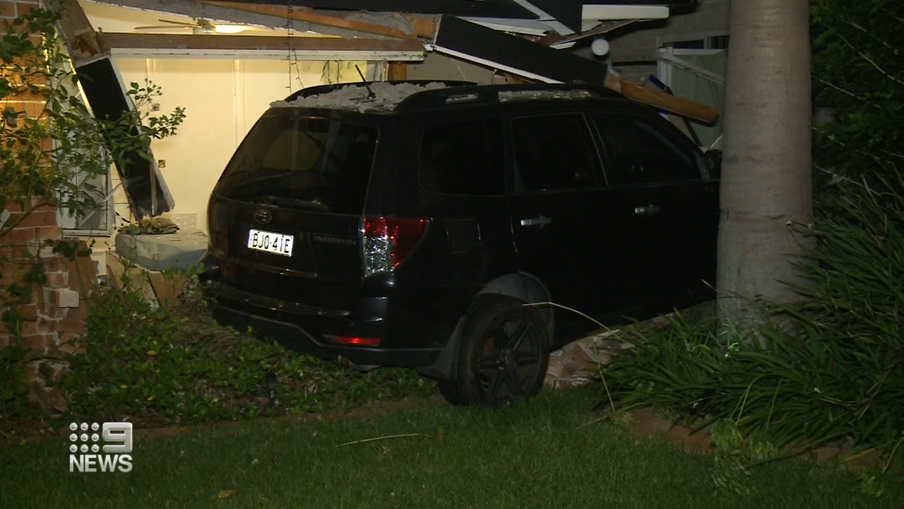 Car crashes into bedroom of Sydney 