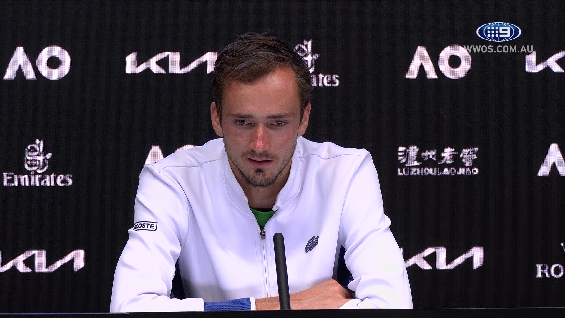 Daniil Medvedev frustrated with the crowd throughout the tournament