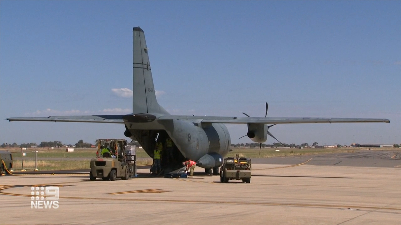 First RAAF flight carries food, supplies to flooded Coober Pedy