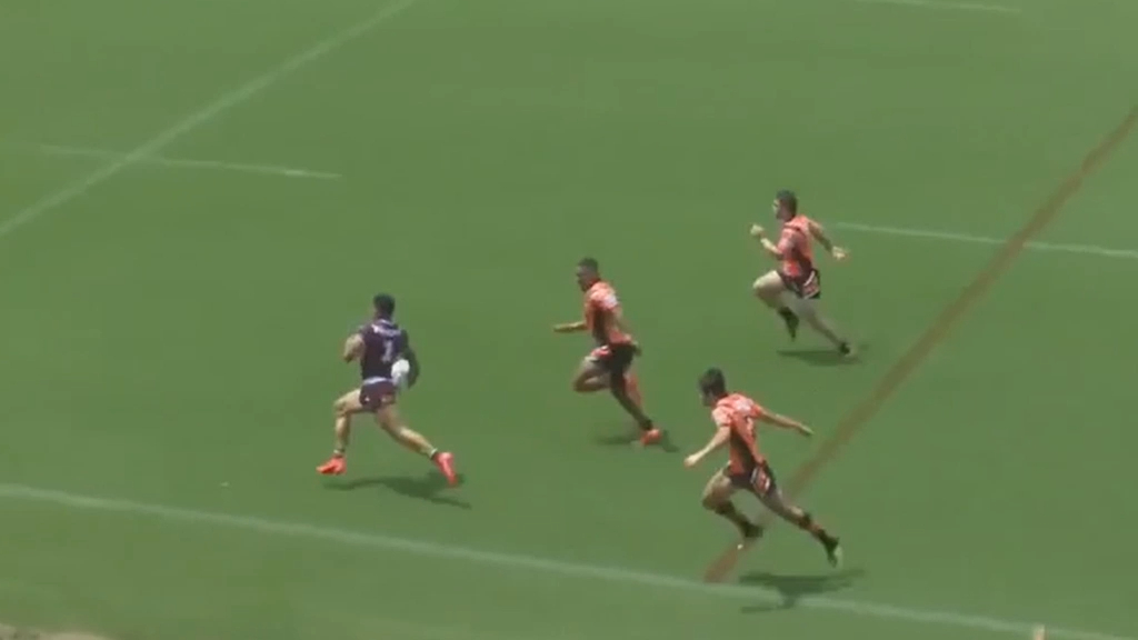 NRL's new speed demon, Tolutau Koula