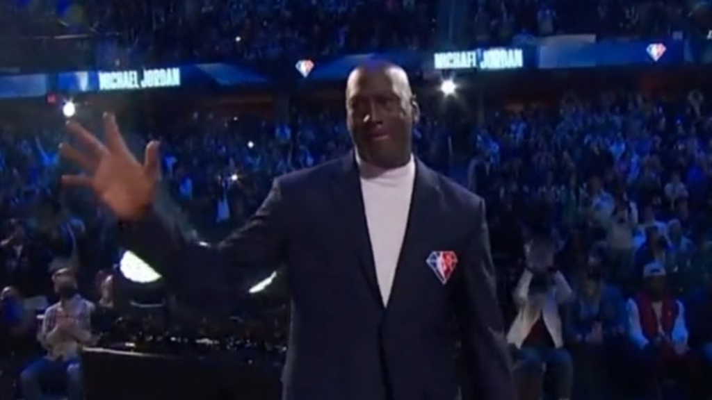 Michael Jordan makes appearance at the NBA All Star game