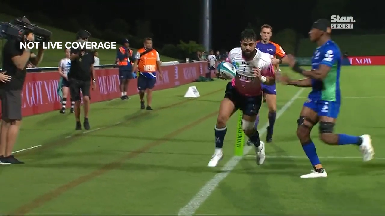 The Rebels need less than two minutes to score the opening try