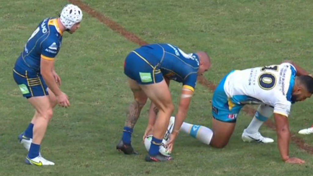 The Eels are successful with their captain's challenge follow the initial call of knock-on