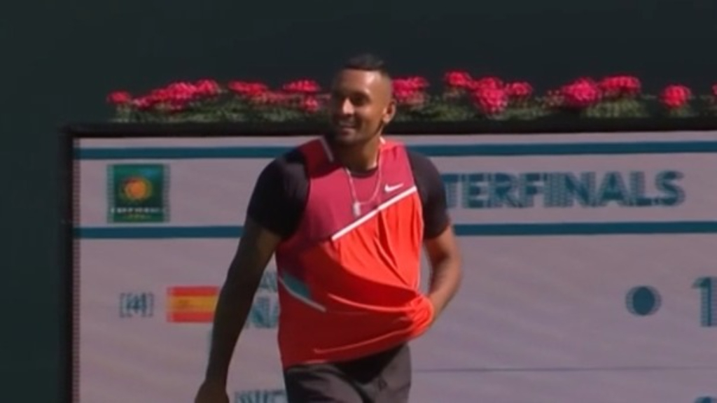 Kyrgios goads Nadal in first set