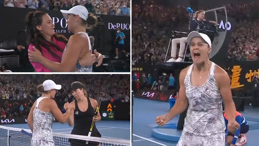 Barty's sensational celebration after history-making Australian Open win