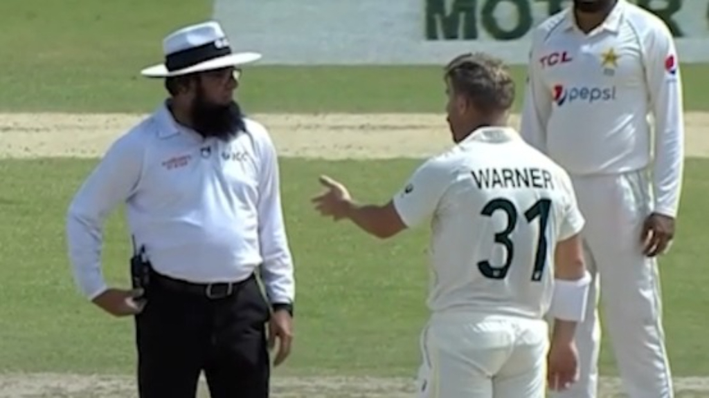 Warner involved in spicy encounter with umpires