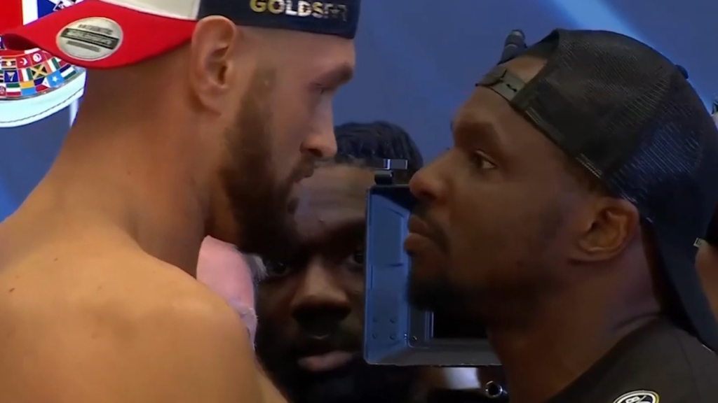 Fury plays mind games at weigh-in