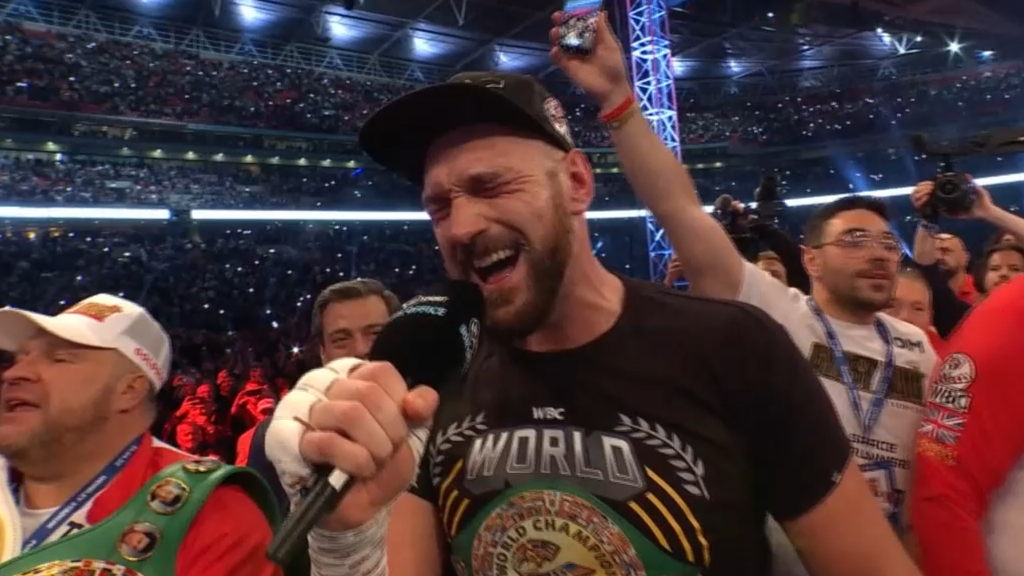 Fury sings for Wembley crowd