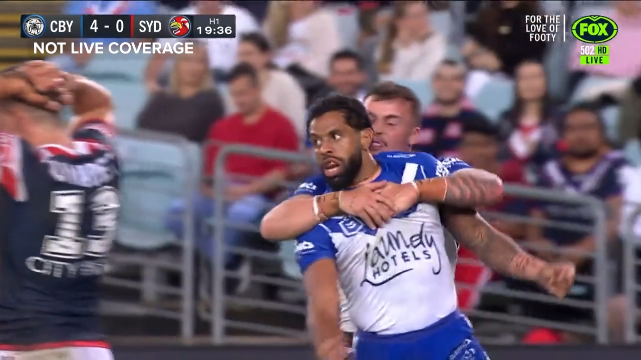 Josh Addo-Carr pulls off the intercept try