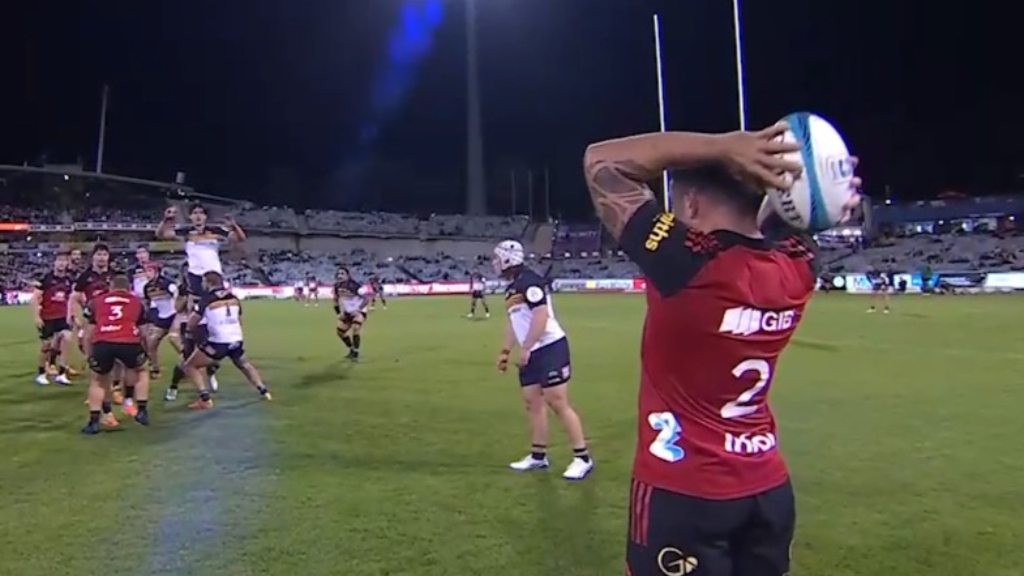 Crusaders star's funny lineout fail