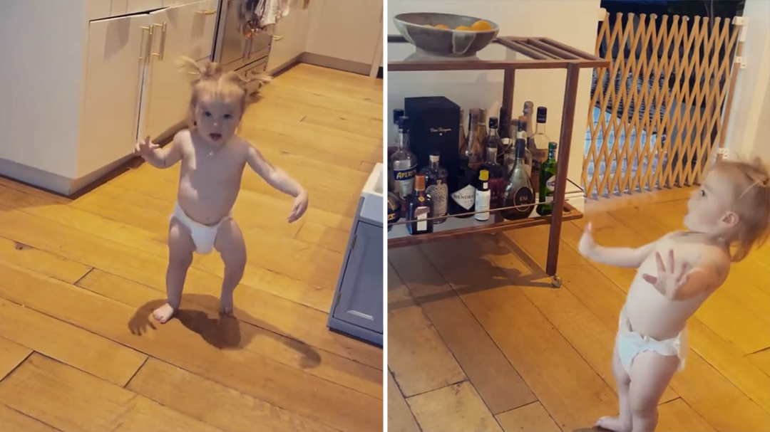 Hilary Duff shares video of daughter's hilarious attempt at walking